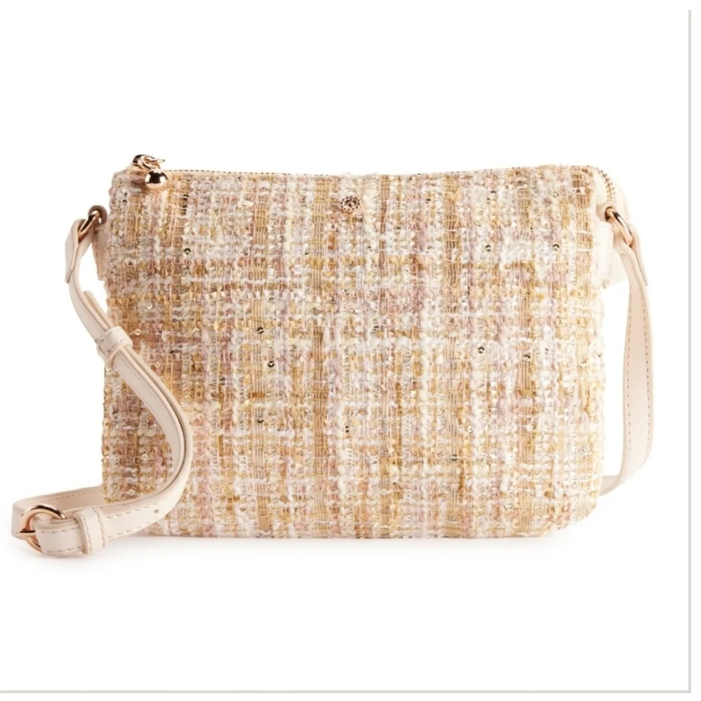 LC Lauren Conrad Candide Tweed Crossbody